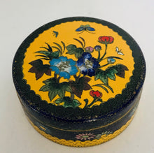 Load image into Gallery viewer, Cloisonne: Antique Japanese Cloisonne Box with Morning Glory Flowers