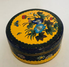 Load image into Gallery viewer, Cloisonne: Antique Japanese Cloisonne Box with Morning Glory Flowers