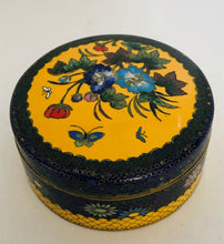 Load image into Gallery viewer, Cloisonne: Antique Japanese Cloisonne Box with Morning Glory Flowers