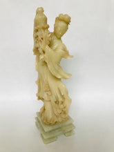 Load image into Gallery viewer, Soapstone: Vintage Soapstone Carving of a Fairy holding a Basket of Flowers