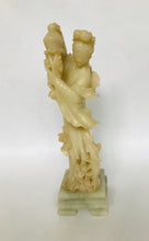 Load image into Gallery viewer, Soapstone: Vintage Soapstone Carving of a Fairy holding a Basket of Flowers