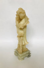 Load image into Gallery viewer, Soapstone: Vintage Soapstone Carving of a Fairy holding a Basket of Flowers