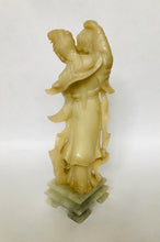 Load image into Gallery viewer, Soapstone: Vintage Soapstone Carving of a Fairy holding a Basket of Flowers