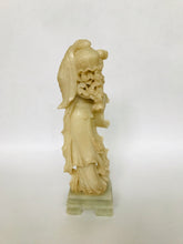 Load image into Gallery viewer, Soapstone: Vintage Soapstone Carving of a Fairy holding a Basket of Flowers