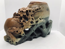 Load image into Gallery viewer, Vintage Pretty Soapstone Carving with Plum Blossoms