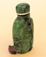 Load image into Gallery viewer, Snuff Bottle: Vintage Ruby in Zoisite Bottle of Liu Hai and the Three Legged Toad