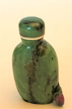 Load image into Gallery viewer, Snuff Bottle: Vintage Ruby in Zoisite Bottle of Liu Hai and the Three Legged Toad