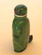 Load image into Gallery viewer, Snuff Bottle: Vintage Ruby in Zoisite Bottle of Liu Hai and the Three Legged Toad