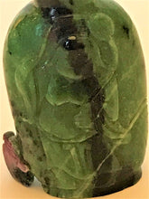 Load image into Gallery viewer, Snuff Bottle: Vintage Ruby in Zoisite Bottle of Liu Hai and the Three Legged Toad