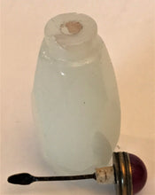 Load image into Gallery viewer, Snuff Bottle: Multi-Facetted White Glass Bottle imitating Nephrite