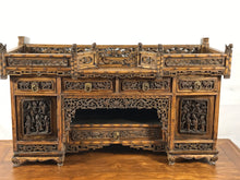 Load image into Gallery viewer, Antique Wooden Shrine with Elaborate Carvings