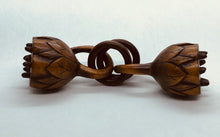 Load image into Gallery viewer, Antique Chinese Curio - Wood Carving of Interlocking Lotus Pods on a Wood Stand