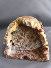 Load image into Gallery viewer, Soapstone Carving: Vintage Carving of Chrysanthemums on Craggy Rocks