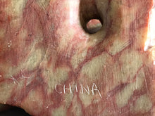 Load image into Gallery viewer, Soapstone Carving: Vintage Carving of Chrysanthemums on Craggy Rocks