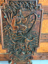 Load image into Gallery viewer, Basket: Beautiful Antique Woven Bamboo Stacked Box with Handle