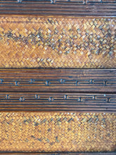 Load image into Gallery viewer, Basket: Beautiful Antique Woven Bamboo Stacked Box with Handle