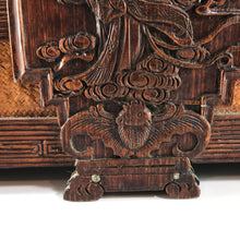 Load image into Gallery viewer, Basket: Beautiful Antique Woven Bamboo Stacked Box with Handle