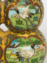 Load image into Gallery viewer, Snuff Bottle: Antique Twin Double Gourd Cloisonne Snuff Bottle