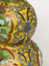 Load image into Gallery viewer, Snuff Bottle: Antique Twin Double Gourd Cloisonne Snuff Bottle