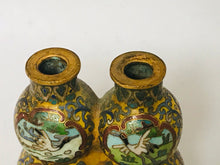 Load image into Gallery viewer, Snuff Bottle: Antique Twin Double Gourd Cloisonne Snuff Bottle