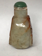 Load image into Gallery viewer, Snuff Bottle: Vintage Burmese Jade Pebble Snuff Bottle with Brown Jade Skin