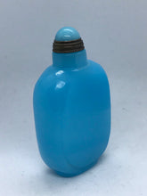 Load image into Gallery viewer, Snuff Bottle: Sky Blue Beijing Glass Snuff Bottle