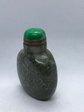 Load image into Gallery viewer, Green Orbicular Jasper Snuff Bottle