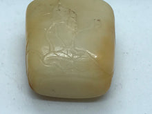 Load image into Gallery viewer, Snuff Bottle: Antique Yellow Jade Bottle with Floral Carving