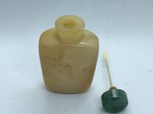 Load image into Gallery viewer, Snuff Bottle: Antique Yellow Jade Bottle with Floral Carving