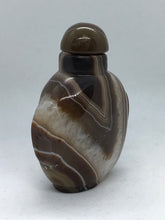 Load image into Gallery viewer, Snuff Bottle: Banded Agate Snuff Bottle from Boswana