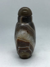 Load image into Gallery viewer, Snuff Bottle: Banded Agate Snuff Bottle from Boswana