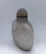Load image into Gallery viewer, Vintage Grey Shadow Agate Floater Snuff Bottle