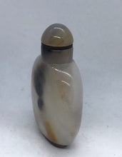 Load image into Gallery viewer, Vintage Grey Shadow Agate Floater Snuff Bottle