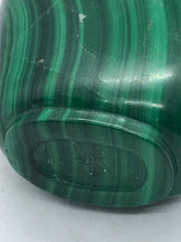 Load image into Gallery viewer, Snuff Bottle: Vintage Banded Green Malachite Snuff Bottle