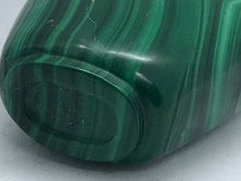Load image into Gallery viewer, Snuff Bottle: Vintage Banded Green Malachite Snuff Bottle