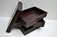 Load image into Gallery viewer, Antique Chinese Woven Bamboo Stacked Boxes