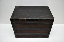 Load image into Gallery viewer, Antique Chinese Woven Bamboo Stacked Boxes
