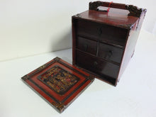 Load image into Gallery viewer, Antique Red Lacquer Box for Scholar Objects