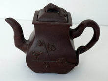 Load image into Gallery viewer, Yixing: Miniature "Hu" Shape Yixing Zisha Teapot in the Three Friends of Winter Theme 周記名壺