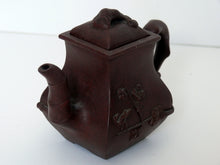 Load image into Gallery viewer, Yixing: Miniature "Hu" Shape Yixing Zisha Teapot in the Three Friends of Winter Theme 周記名壺