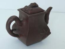 Load image into Gallery viewer, Yixing: Miniature "Hu" Shape Yixing Zisha Teapot in the Three Friends of Winter Theme 周記名壺