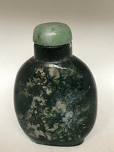 Load image into Gallery viewer, Vintage Well Hollowed Moss Agate Snuff Bottle
