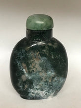 Load image into Gallery viewer, Vintage Well Hollowed Moss Agate Snuff Bottle
