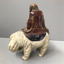 Load image into Gallery viewer, Antique Shiwan Lohan on White Elephant
