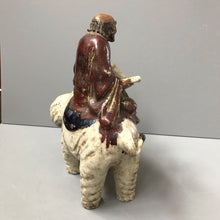 Load image into Gallery viewer, Antique Shiwan Lohan on White Elephant
