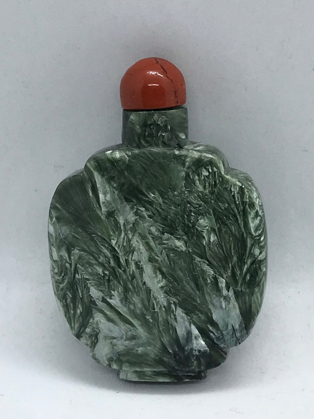 Snuff Bottle: Vintage Seraphinite Snuff Bottle