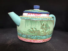 Load image into Gallery viewer, Antique Yixing Teapot with Famille Rose Enamel Decorations
