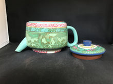 Load image into Gallery viewer, Antique Yixing Teapot with Famille Rose Enamel Decorations
