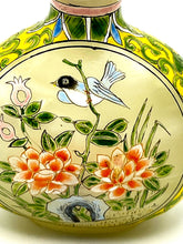 Load image into Gallery viewer, Vintage Painted Glass Snuff Bottle in Famille Rose Enamel with Qianlong Mark
