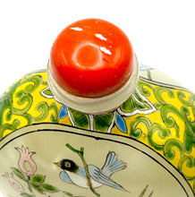 Load image into Gallery viewer, Vintage Painted Glass Snuff Bottle in Famille Rose Enamel with Qianlong Mark
